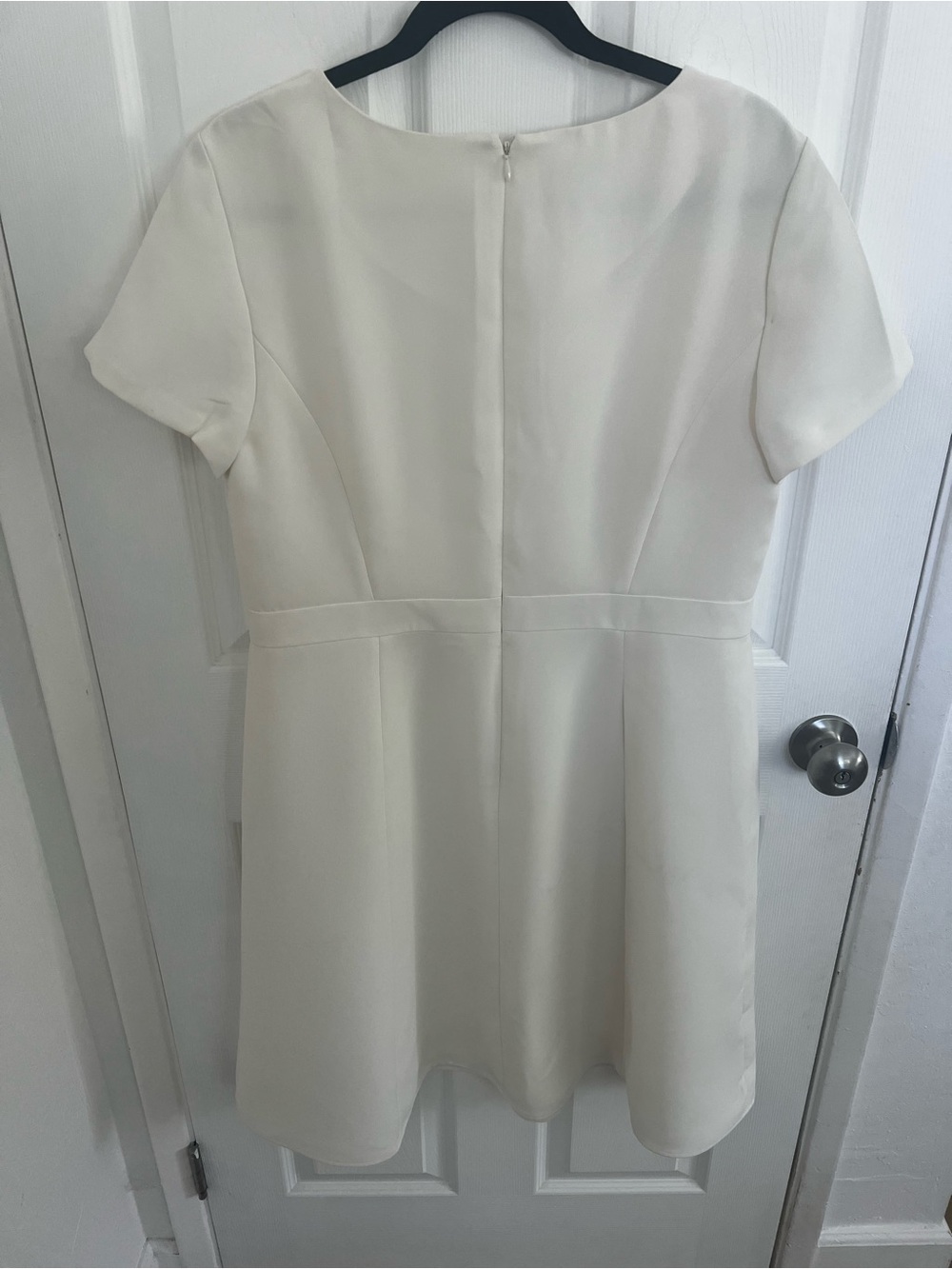 Talbots Cream V-Neck Short Sleeve Midi Dress - Picture 5 of 7